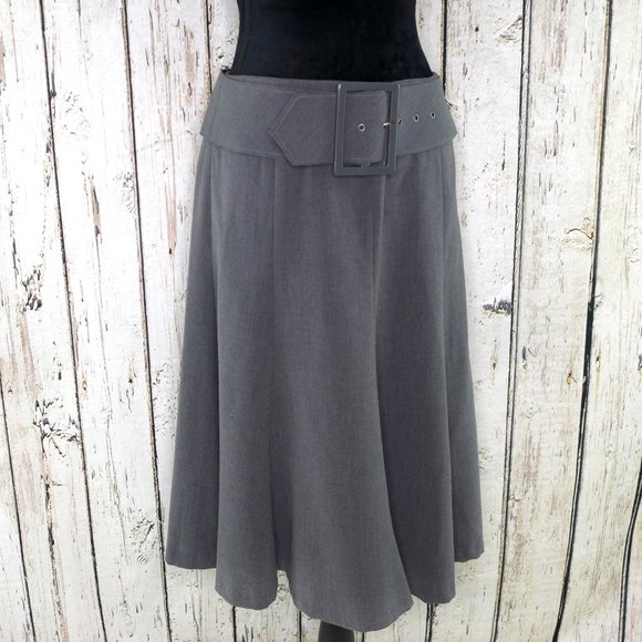 Grace Elements Dresses & Skirts - Final Price⬇️ A-line Flare & Wide belt Gray skirt